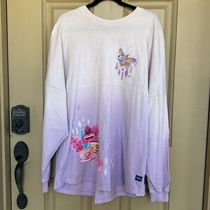 Disneyland Jersey Light Pink/Purple long sleeve tee size XL